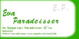 eva paradeisser business card